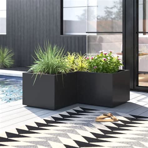 Metallic Series Metal Planter Box & Reviews 